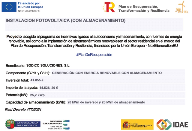 Instalación Fotovoltaica - Sodico Soluciones, S.L